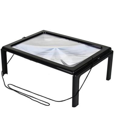 Portable Reading 3X Magnifier Full Page Optical Magnifying Foldable A4 LED Lens Desk for Sewing Knitting Full of Stars