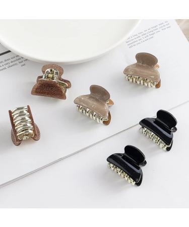 Brown Pink Nonslip Hair Claw Clips for Women and Girls - 12 Pack Durable Hair Claws for Thick and Thin Hair (CL131 I) - Buy Online on GoSupps.com