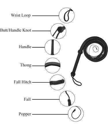 6ft Ardour Crafts Leather Bullwhips - Real Cowhide Equestrian Crops (Pack of 6) - Buy Online on GoSupps.com