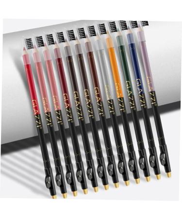 AUTSUPPL 12pcs Lip Liner Eyeliner Eyebrow Makeup Waterproof Eye Liner Pencil Makeup Lip Liner Lip Pencil Wood - Buy Online on GoSupps.com