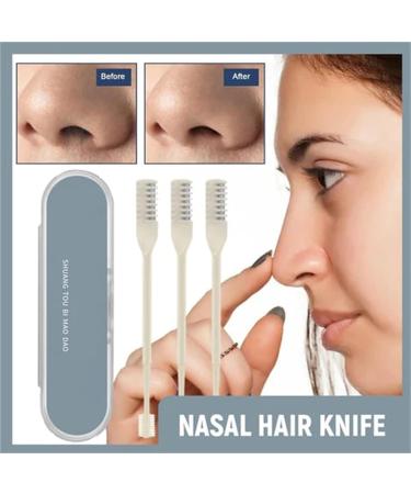 COTTNY Double Sided Nose Hair Knife - 2-in-1 Face Hair Trimming Tool for Men and Women | Enhanced Nose Hair Trimmer Clipper with 360 Degree Rotating Double Head - Buy Online on GoSupps.com