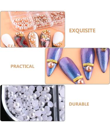 3 Boxes Nail Pearls Micro Beads for Nails Nail Art Beads Caviar Beads Nail Art Nail Art Decals Flat Back Pearl Loose Pearl Beads Nail Art Gems Mini Beads Plastic Pendant Semicircle - Buy Online on GoSupps.com