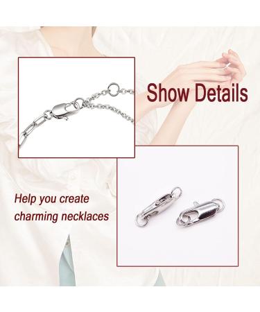 925 Sterling Silver Lobster Claw Clasp with Jump Rings - 10mmx4mm - 3 Pack - Made in Italy - Buy Online on GoSupps.com