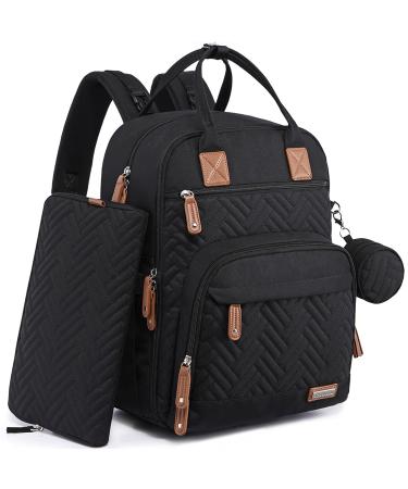 Iniuniu baby diaper backpack diaper bag backpack large with diaper bag diaper pad pacifier holder baby bag multifunctional for mom & dad black