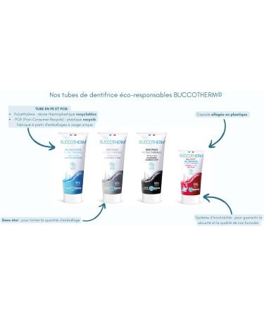  Buccotherm BUCCOTHERM | Whiteness Activated Charcoal Toothpaste | Soothes | Certified Organic - 100% ingredients of natural origin | Pack of 2 - 2 x 75 ml - Buy Online on GoSupps.com