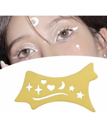 GaotKeut Eyeliner Stencil Silicone Eyeliner Aid Multifunctional Eyeshadow Eyeliner Tool Makeup Tool for Girls Yellow - Buy Online on GoSupps.com