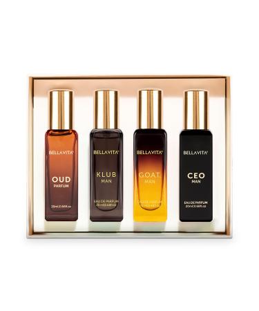 Men s Premium Perfume Gift Bundle | Gift Set (4 x 0.68 fl. oz.) & KLUB Eau De Parfum (3.38 fl. oz.) | Elegant & Intense Fragrances for Men | Citrusy Woody Spicy Scents - Buy Online on GoSupps.com