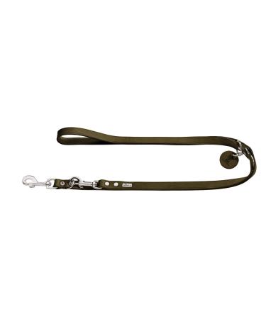HUNTER Adjustable dog leash leather simple durable supple 1.6 x 200 cm olive olive 1.6 x 200 cm