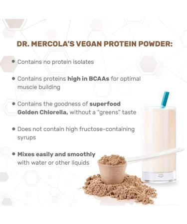 Dr. Mercola Vegan Protein Vanilla (690g) - 30 Servings | High BCAA Proteins | Non-GMO, Gluten-Free & Soy-Free - Buy Online on GoSupps.com