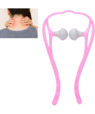 Verdant Touch Roller Neck Massage Tool | Handheld Trigger Point Neck & Shoulder Self Massager - Pink - Buy Online on GoSupps.com