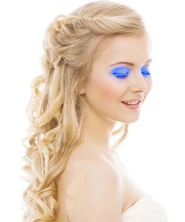 Qukaim LED False Eyelashes Light for Party Bars Nightclubs Halloween Luminous Glowing Makeup Strip Lashes Lamp Lightweight Stylish Reliable Yellow and Blue Options - Buy Online on GoSupps.com