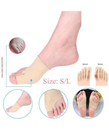 Bunion Sleeves Gel Pad Protector for Pain Relief - L Size - Ideal for Walking, Yoga - Cotton Cloth Pads, Correctors & Support - Buy Online on GoSupps.com