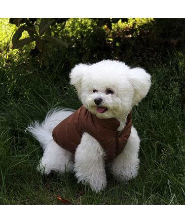 Buy Joydaog 2-Layer Fleece Lined Dog Jacket - Warm Windproof Extra Soft - Large Brown - Perfect for Winter & Cold Weather | International Shipping Available - Buy Online on GoSupps.com