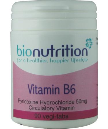 Bio Nutrition Vitamin B6 : Healthy Heart Vitamin Supplement : 90 vegi-tabs