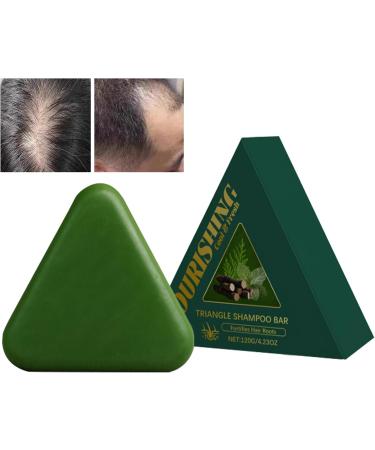  G n rique Solid Hair Shampoo Solid Soap Triangle Hair - Deep Nourishing Hair Care Lather | Nature Seven Green Soap D'Usman Grass Soap Shampoo For Kids Adults - Buy Online on GoSupps.com