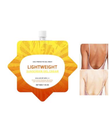 Duqulle Daily Sun Protection for Women Moisturizing Facial Sunblock Cream Lotion 50g Nongreasy Makeup Fixer for Sports