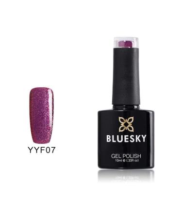 Bluesky Gel Nail Polish Purple Lavender Yyf07 Purple Glitter Long Lasting Chip Resistant 10 ml (Requires Curing Under UV LED Lamp)