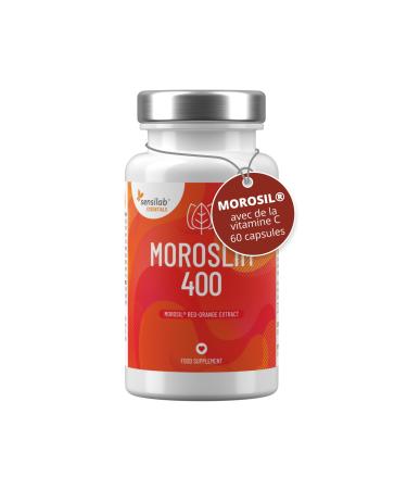 Morosil 400 mg with antioxidant vitamin C and black pepper for better absorption highly dosed - vegan 60 capsules Moroslim Sensilab