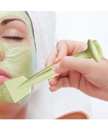 Wpsagek Facial Cleansing Brush | Silicone Face Wash Scrubber | Double Head Silicone Cosmetic Wash Scrubber Face Mud Applicator Scraper for Various Skin Care Products - Buy Online on GoSupps.com