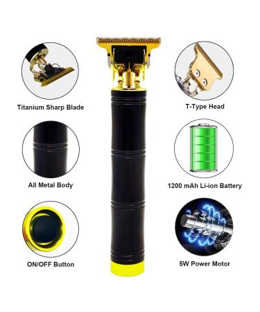 Pro Li Hair Clippers for Men - Cordless Electric T-Blade Trimmer Kit | Zero Gapped Grooming (Black Bamboo - Buy Online on GoSupps.com