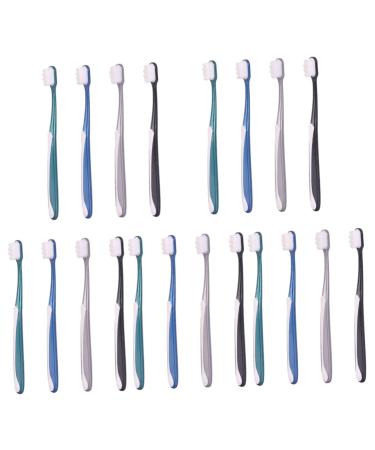 Solustre 20 pcs soft toothbrush for adult silicone cleaning brush mouth protection toothbrush tooth hygiene oral hygiene toothbrush with bristle care also practical toothbrushes pp 1 piece (1 Pack) Different colors x 5 pieces