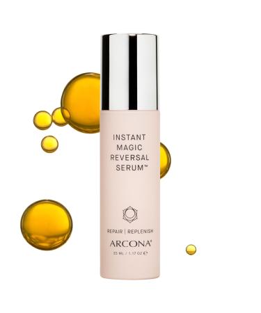 ARCONA Instant Magic Reversal Serum - Hyaluronic Acid Witch Hazel Magnesium Honey Spin Trap - Retains Moisture Plums + Freshens 1.17 oz. Made In The USA