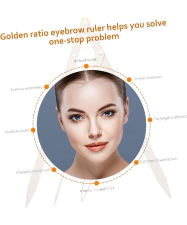 Beavorty 5 pcs Tool Steel Measure Mean Eyebrow Positioning Sliding Stainless Three-point 1 count (Pack of 1) Silverx5pcs - Buy Online on GoSupps.com