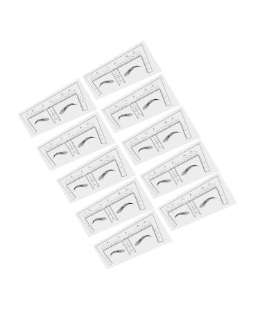 Beavorty Eyebrow Ruler 10pcs Eyebrow Design Ruler Measuring Ruler Eyebrow Guide Stencil Shape Guide Ruler Eyebrow Trimming