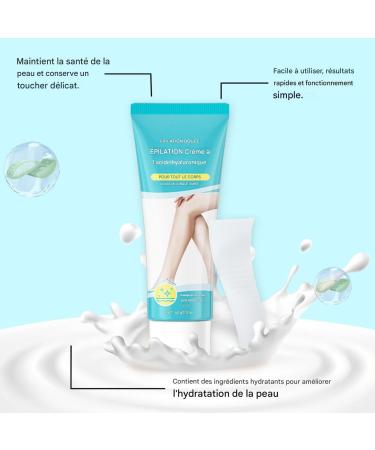 Hair Removal Cream - Hair Removal for Sensitive Skin Instant Lightening Formula for Body Hair Removal Suitable for Face Legs and Intimate Areas - Buy Online on GoSupps.com