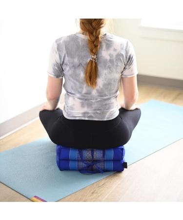 Zafuko Foldable Cushion - Organic Kapok Filling for Meditation and Yoga - Green - Buy Online on GoSupps.com