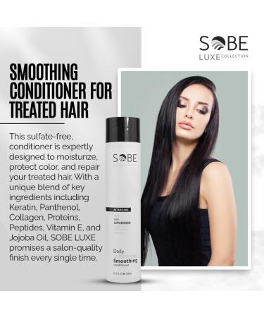 SOBE LUXE Smoothing Conditioner for Treated Hair - Sulfate Free Moisturizes & Protects Color 10 Oz | Keratin Panthenol Collagen Vitamins & Jojoba Oil - Buy Online on GoSupps.com