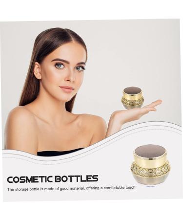 MAGICLULU Cream Bottle Refillable Face Cream Container Hair Elastics with Flowers Plastic Container with Lid Containers for Beads Plastic Vials Hand Soap Bottle Travel Pp Sample Holder Glass 6X5.5X5.5CM Golden - Buy Online on GoSupps.com