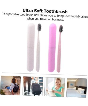 2pcs Soft Travel Toothbrush Set with Toothpaste - Assorted Colors - Eco-Friendly PP Material - Buy Online on GoSupps.com