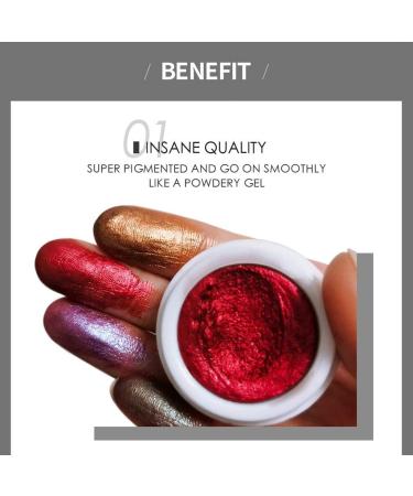 Loose Shadow Pigment Eye Glitter Mud Sequins Eyeshadow Nudes (F One Size) 1 count (Pack of 1) F - Buy Online on GoSupps.com