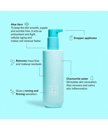 3INA MAKEUP Blue Gel Cleanser - Vegan & Cruelty Free Foaming Face Cleanser with Aloe Vera & Hamamelis - Buy Online on GoSupps.com
