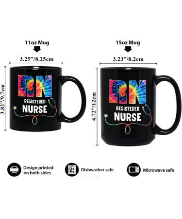 Personalized Nurse Coffee Mug - Custom Stethoscope Design - Ideal Nurse Gifts for RN Birthday & Nurse's Day - 11 & 15oz Tie Dye Ceramic Cup - Buy Online on GoSupps.com