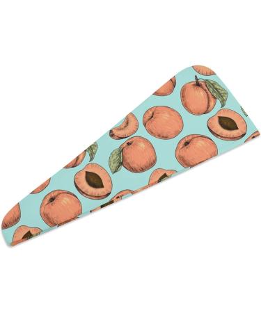 Super Absorbent Apricots Microfiber Hair Towel Wrap for Women | 10x26 Inch Hair Turban with Button | Fast International Shipping - Buy Online on GoSupps.com