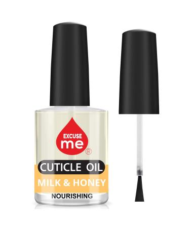 EXCUSE ME Professional Cuticle Oil Nourishing 0.5 oz Helps All Cracked Nails and Rigid Cuticles. (Milk & Honey)
