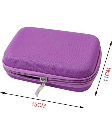 Compact Purple Essential Oil Storage Box for Aromatherapy & Nail Polish - Holds 5ml & 10ml Bottles - Buy Online on GoSupps.com