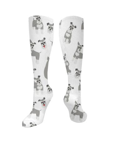 Schnauzer compression socks for women & men circulation 15-20 mmHg is the best support for athletic running cycling