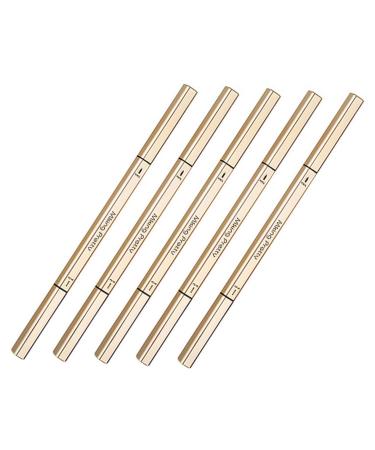 Mipcase 5pcs Double Ended Eyebrow Pencil Small Gold Bars Double Head
