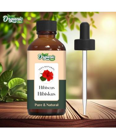  ORGANIC ZING Organic Zing Hibiscus Oil | Pure & Natural Essential Oil for Skincare Hair Care & Massage - 118ml/4oz - Buy Online on GoSupps.com