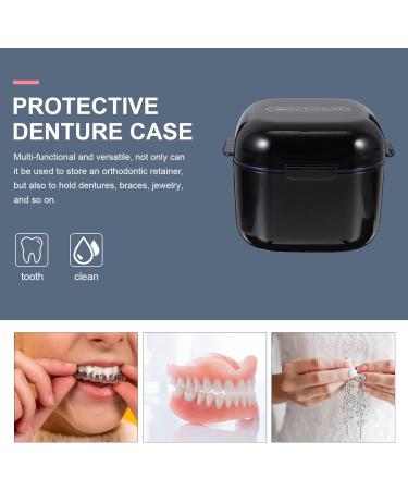 Exceart Dental Care Box - Prosthesis & Denture Storage Cup for Bite Rail | Durable & Black Dental Conservation Case - Buy Online on GoSupps.com