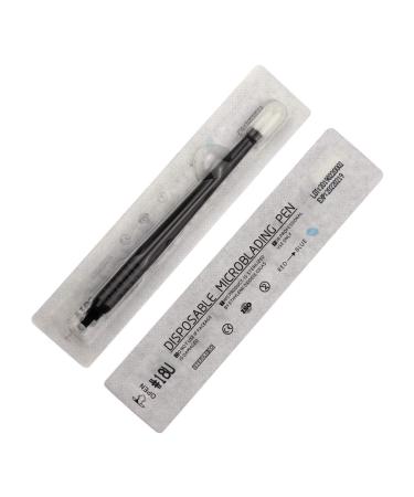 10pcs Disposable Microblading Manual Pen with Needle and Cap Permanent Makeup 18 U Blades 0.2MM disposable blister package 10pcs-U18 pins