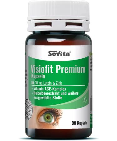 Sovita Visiofit Premium Capsules with Zinc & Lutein | 90 Count | Eye Health Food Supplement | International Shipping - Buy Online on GoSupps.com
