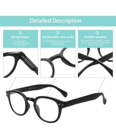 Cojwis 6 Pack Reading Glasses - Ultra Clear Crystal Spring Hinges Matte Finish 6 Colors for Women - Stylish & Comfortable Eyewear - Buy Online on GoSupps.com