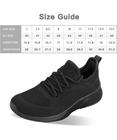 Flysocks Men's Slip On Athletic Walking Shoes - Non Slip Lightweight Breathable Mesh Sneakers for Gym, Travel, Work - Size 11.5, All Black - Buy Online on GoSupps.com