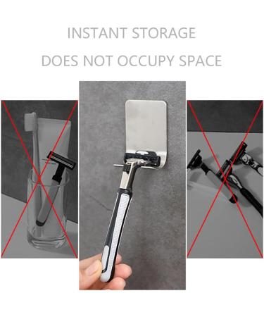 Waterproof Stainless Steel Shower Razor Holder | Drill-Free Wall Mount | Ideal for Bathroom & Kitchen Storage - Buy Online on GoSupps.com