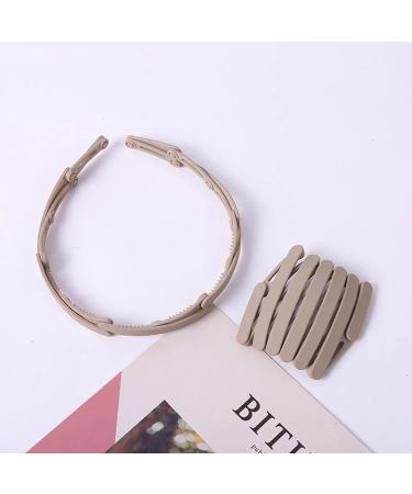 5 Foldable Headbands No Slip Portable Multiple Colour Hair Bands for Travel Washing Makeup Multipurpose Collapsible Hairband Adjustable Hair Hoop Hair Accessory for Girl and kids Gray - Buy Online on GoSupps.com