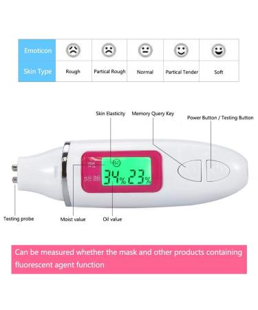 Advanced Skin Analyzer - Facial Tester & Water Oil Sensor | 2 Colors Available (White) - Shop Now - Buy Online on GoSupps.com